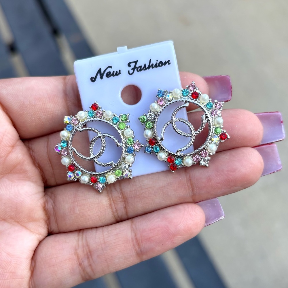 Multicolor Crystal Earrings